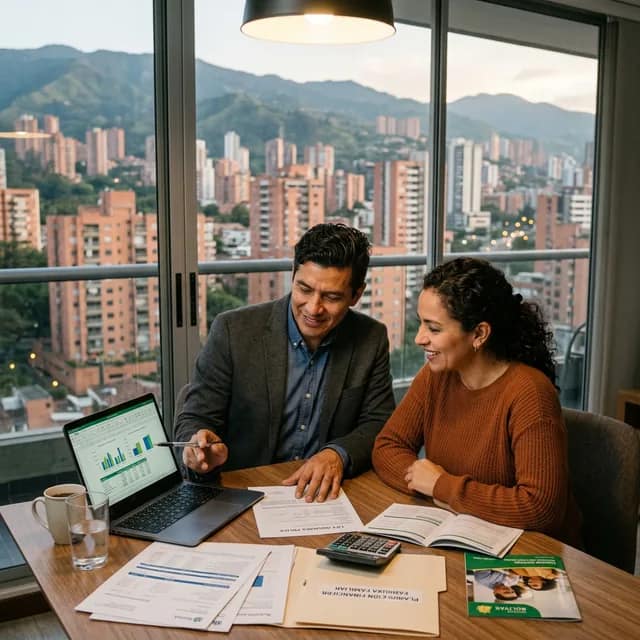 Asesor de seguros acompañando a una pareja en la planificación de su futuro