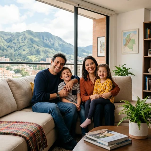 Familia colombiana protegida