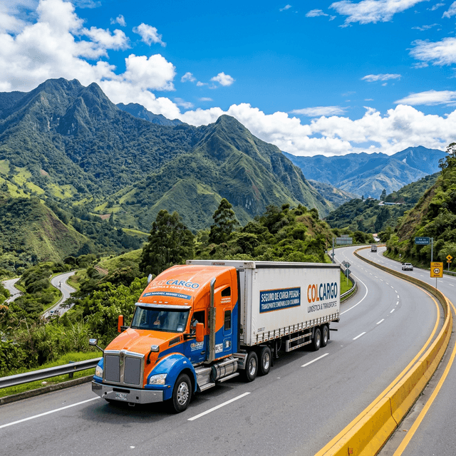 Tractomula en carretera colombiana