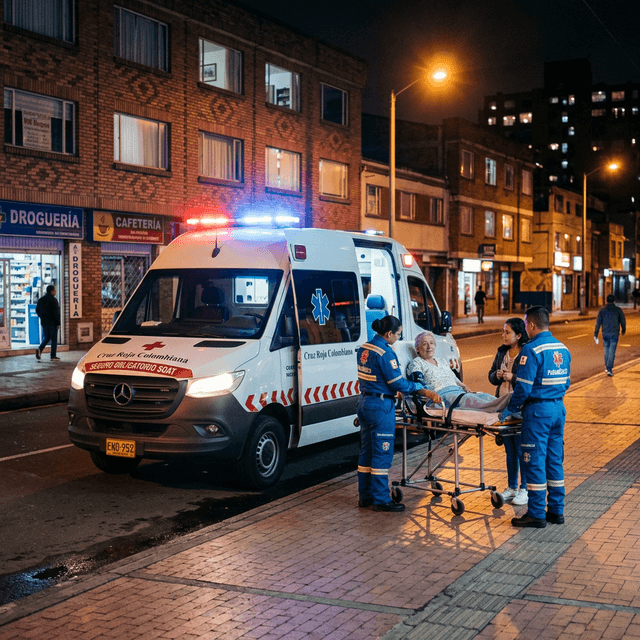 Ambulancia atendiendo emergencia
