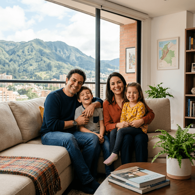 Familia colombiana protegida